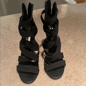 Steve Madden Women's Black Strappy Heels
